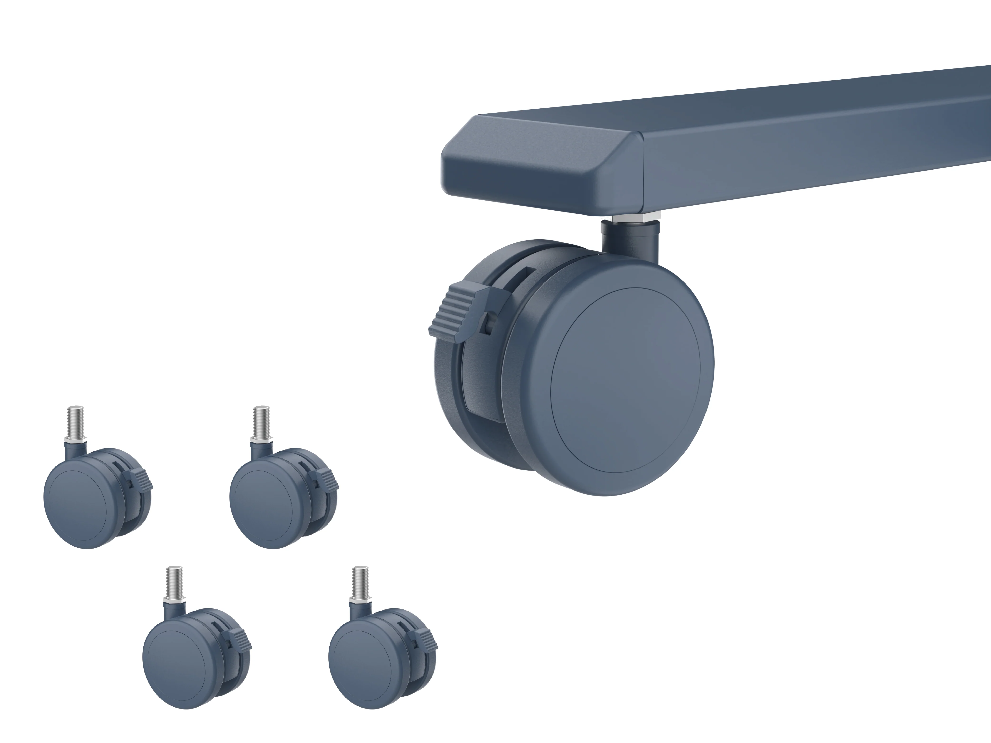 Color-matched Lockable Casters for AnyDesk Fold (Replacement) - Image 4